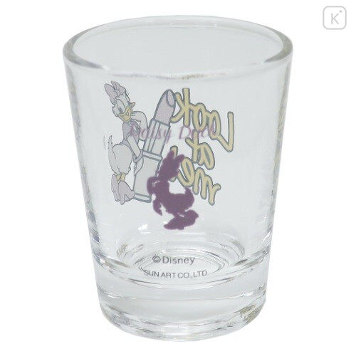 Japan Disney Mini Glass Tumbler - Daisy Duck : Look at me - 4