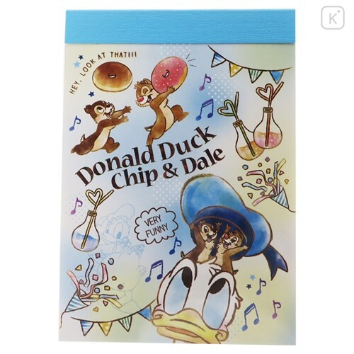 Japan Disney Mini Notepad - Donald Duck & Chip & Dale - 1
