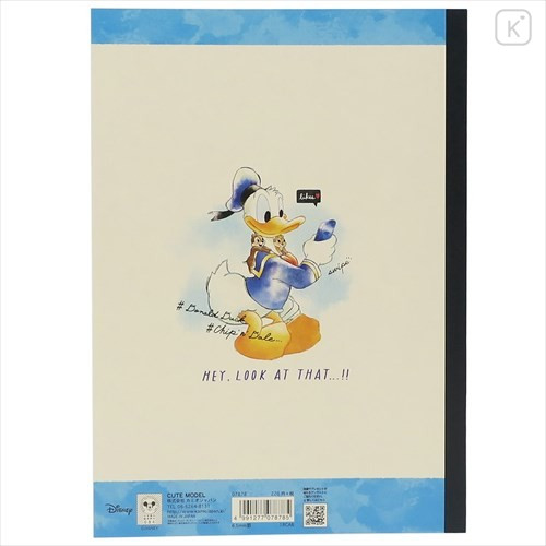 Japan Disney B5 Glue Blank Notebook - Donald Duck & Chip & Dale - 3