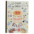 Japan Disney B5 Glue Blank Notebook - Chip & Dale Dessert - 1