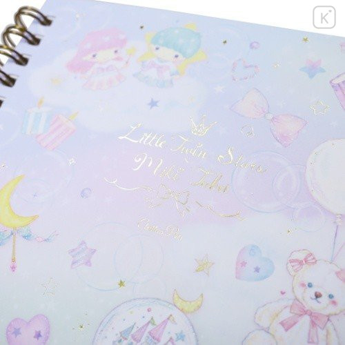 Japan Sanrio A6 Twin Ring Notebook - Little Twin Stars - 4