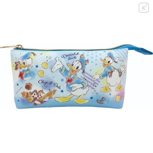 Japan Disney Pouch Makeup Bag Pencil Case - Donald Duck vs Chip & Dale - 1