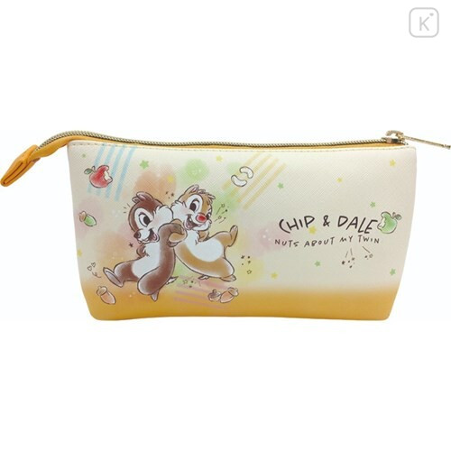 Japan Disney Pouch Makeup Bag Pencil Case - Chip & Dale - 2