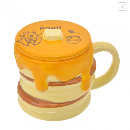 Japan Disney Store Die-cut Face Mug - Winnie The Pooh & Pancaka - 1