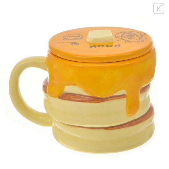 Japan Disney Die-cut Face Mug - Winnie The Pooh & Pancaka - 2