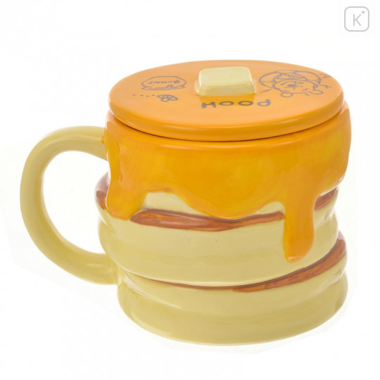 Japan Disney Store Die-cut Face Mug - Winnie The Pooh & Pancaka - 2