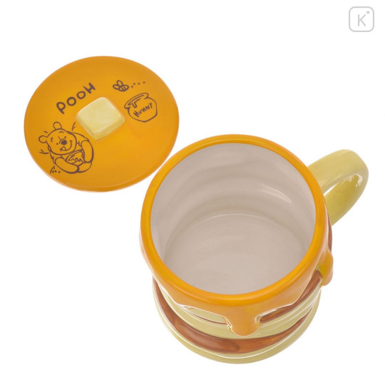 Japan Disney Die-cut Face Mug - Winnie The Pooh & Pancaka - 4