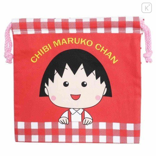 Japan Drawstring Bag - Chibi Maruko-chan Red - 1