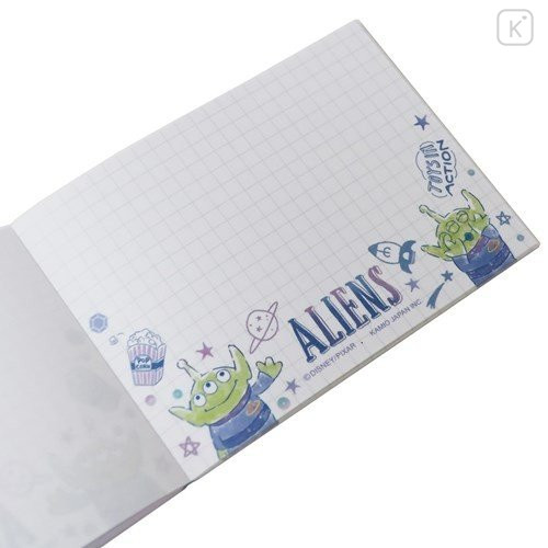 Japan Disney Mini Notepad - Toy Story Alien Little Green Men Purple - 3