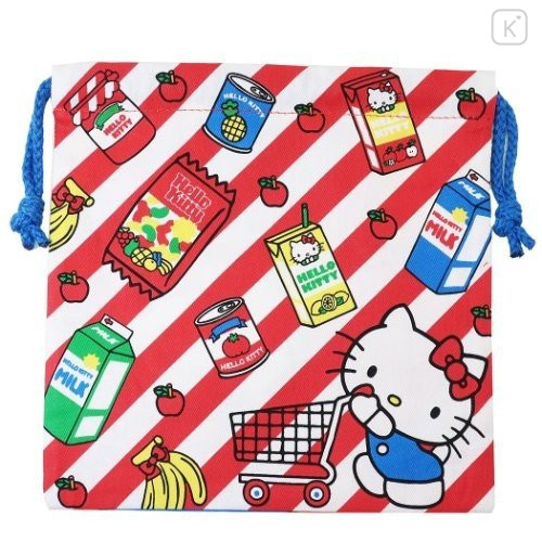 Japan Sanrio Drawstring Bag - Hello Kitty Red - 3