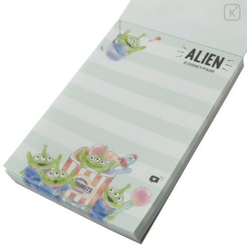 Japan Disney Mini Notepad - Toy Story Alien Little Green Men Ice Cream - 2