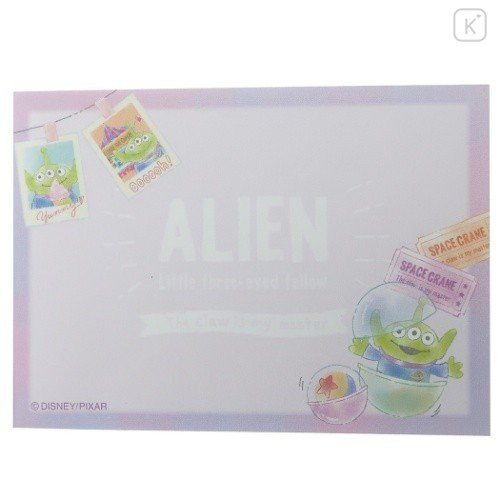 Japan Disney Mini Notepad - Toy Story Alien Little Green Men Ice Cream - 3
