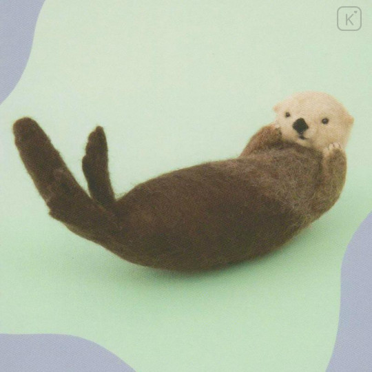 Japan Hamanaka Wool Needle Felting Kit - Sea Otter - 1