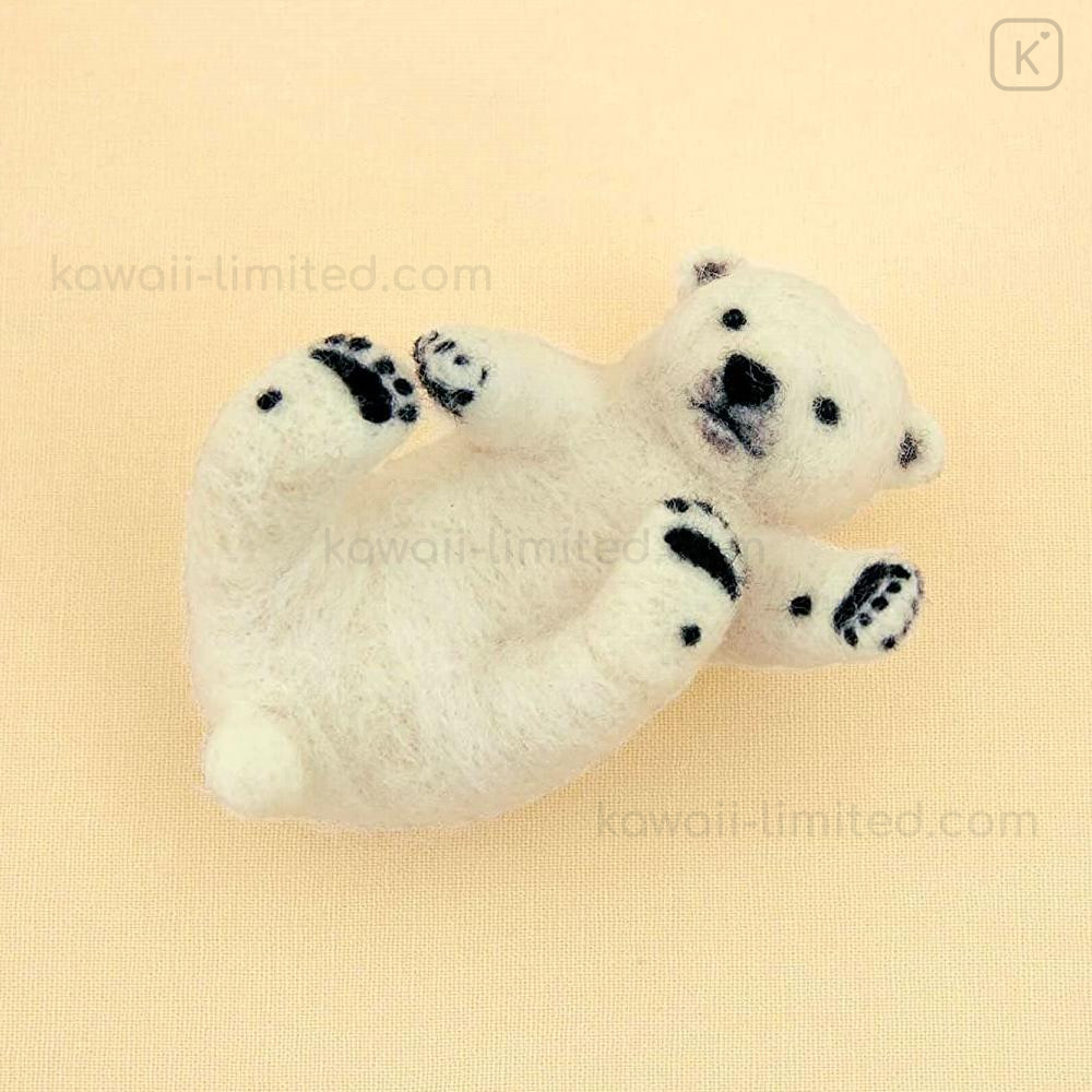 Japan Hamanaka Wool Needle Felting Kit - Polar Bear Baby
