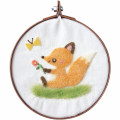 Japan Hamanaka Fluffy Embroidered Wool Needle Felting Kit - Fox & Butterfly - 2