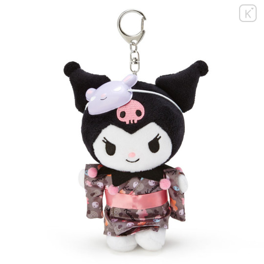 Japan Sanrio Kimono Keychain Plush - Kuromi Kimono - 1