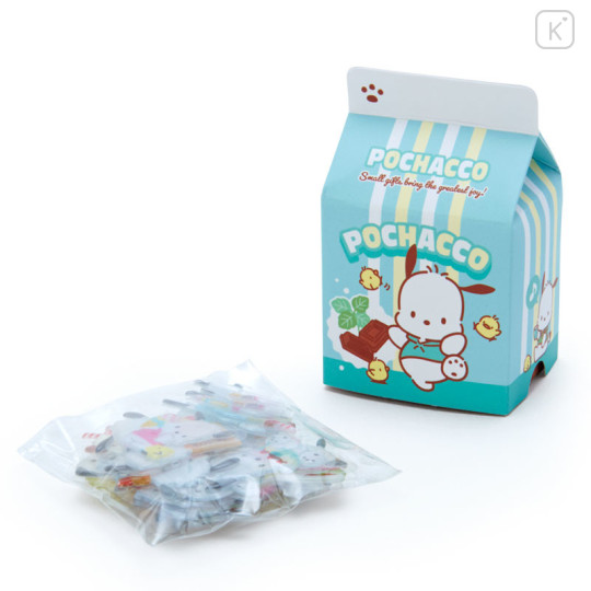 Japan Sanrio Sticker with Milk Pack Case - Pochacco - 2