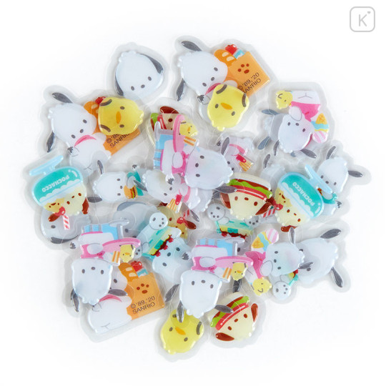 Japan Sanrio Sticker with Milk Pack Case - Pochacco - 4