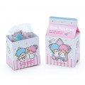 Japan Sanrio Sticker with Milk Pack Case - Little Twin Stars - 3
