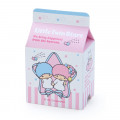Japan Sanrio Sticker with Milk Pack Case - Little Twin Stars - 6