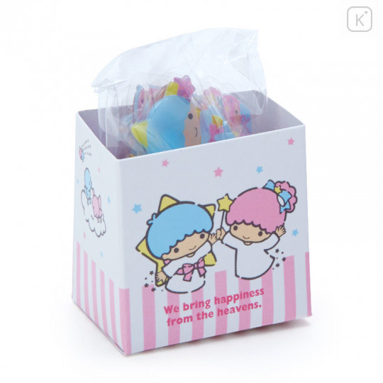 Japan Sanrio Sticker with Milk Pack Case - Little Twin Stars - 7