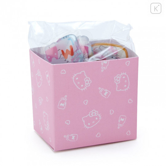 Japan Sanrio Sticker with Milk Pack Case - Hello Kitty - 7