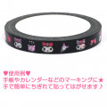 Japan Sanrio Washi Paper Masking Tape - Kuromi Black - 3