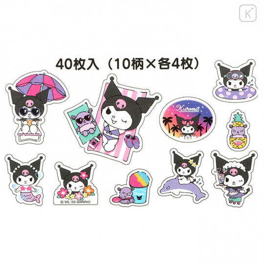 Japan Sanrio Summer Stickers with T-shirt Bag - Kuromi - 4
