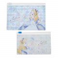 Japan Disney Zip Folder File Set 2 Size - Alice in Wonderland - 1