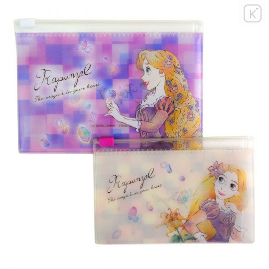 Japan Disney Zip Folder File Set 2 Size - Rapunzel - 1