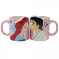 Japan Disney Kiss Pair Mug Set - Little Mermaid Ariel & Eric - 1