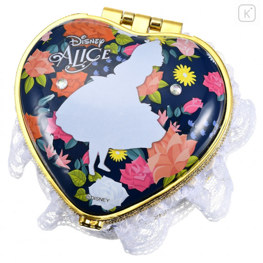 Japan Disney Store Notepad Memo Mirror Jewelry Box - Heart Alice in the Wonderland - 2