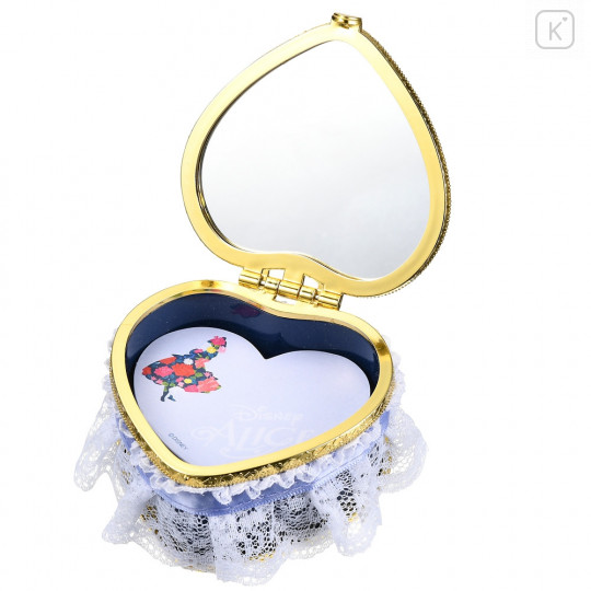 Japan Disney Store Notepad Memo Mirror Jewelry Box - Heart Alice in the Wonderland - 3