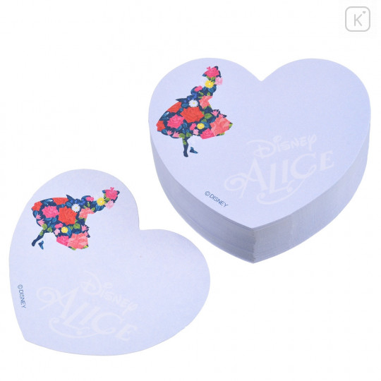 Japan Disney Store Notepad Memo Mirror Jewelry Box - Heart Alice in the Wonderland - 4