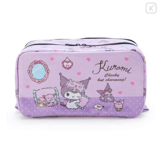 Japan Sanrio Multipurpose Travel Pouch - Kuromi - 2