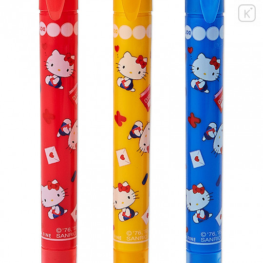 Japan Sanrio Double Tip Water-based Marker 3 Colors Set - Hello Kitty - 3