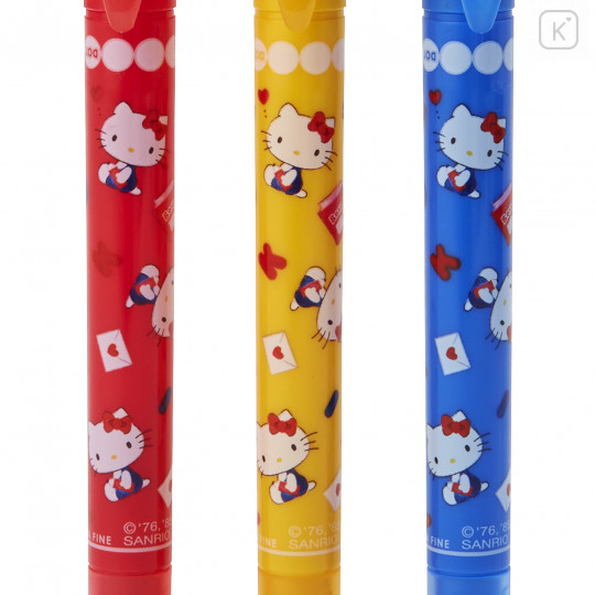 Japan Sanrio Double Tip Water-based Marker 3 Colors Set - Hello Kitty - 5