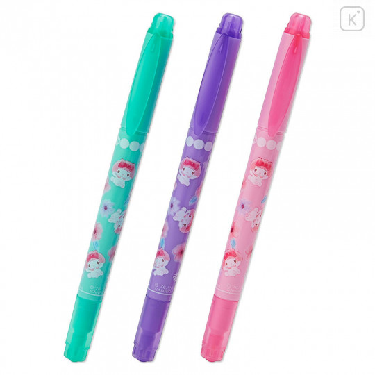 Japan Sanrio Double Tip Water-based Marker 3 Colors Set - My Melody - 1