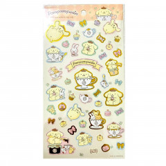 Japan Sanrio Gold Accent Sticker - Pompompurin / 2020 Tea Party