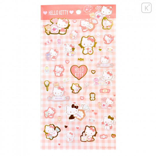 Japan Sanrio Gold Accent Sticker - Hello Kitty - 1