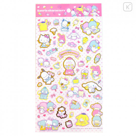 Japan Sanrio Gold Accent Sticker - Sanrio Family / Gashapon - 1