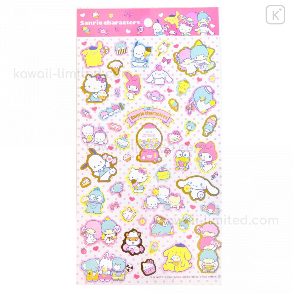 Japan Sanrio Gold Accent Sticker - Hello Kitty