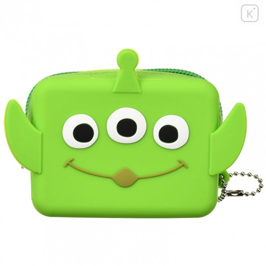Japan Disney Store Mini Pouch - Little Green Men Face - 1