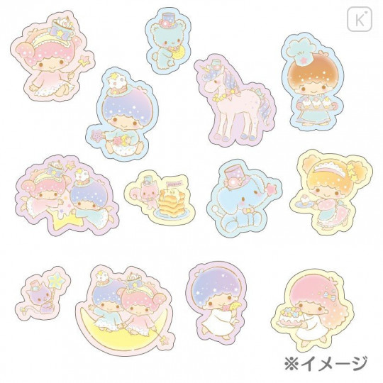 Japan Sanrio Sweets Stickers with Cake Box - Little Twin Stars - 4
