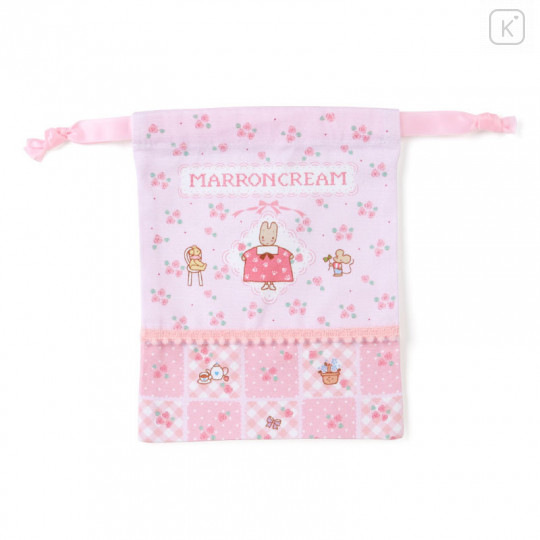 Japan Sanrio Drawstring Bag - Marroncream - 1