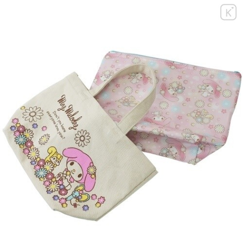 Japan Sanrio Canvas Bag with Insulation Pouch - My Melody - 2