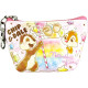 Japan Disney Triangular Mini Pouch - Chip & Dale Colorful Dessert