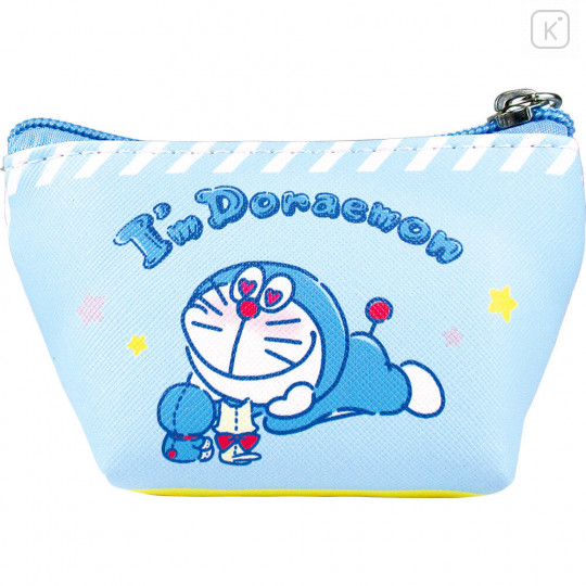 Japan Doraemon Triangular Mini Pouch - Happy - 2