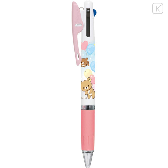 Japan San-X Jetstream 3 Color Multi Ballpoint Pen - Rilakkuma : Balloons Flying - 2