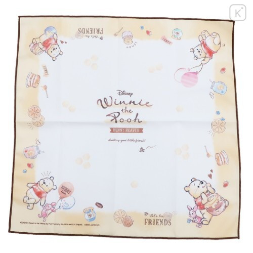 Japan Disney Furoshiki Lunch Wrap Table Napkin Bento Bag - Winnie The Pooh - 1